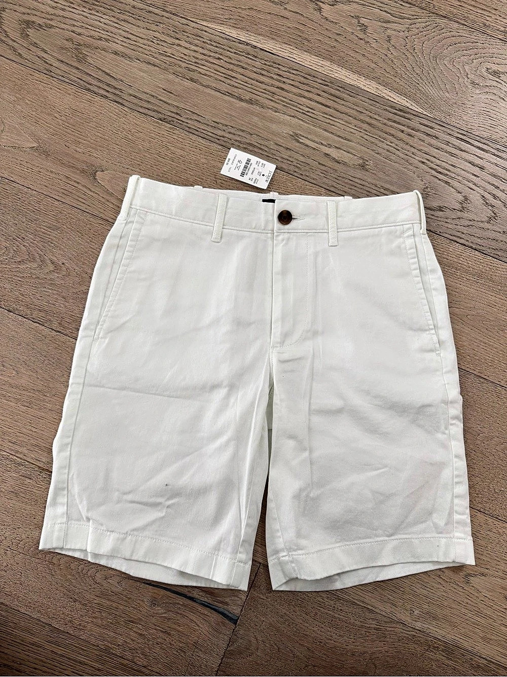 J.Crew Men's White Flat Front Shorts